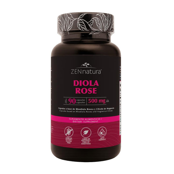 Diola Rose | Rhodiola Rosea con Magnesio | 90 caps | 500 mg