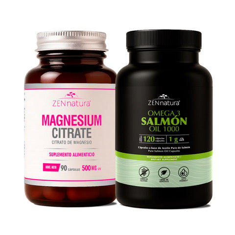 Citrato de Magnesio + Omega 3 Salmón | Combo de Cápsulas