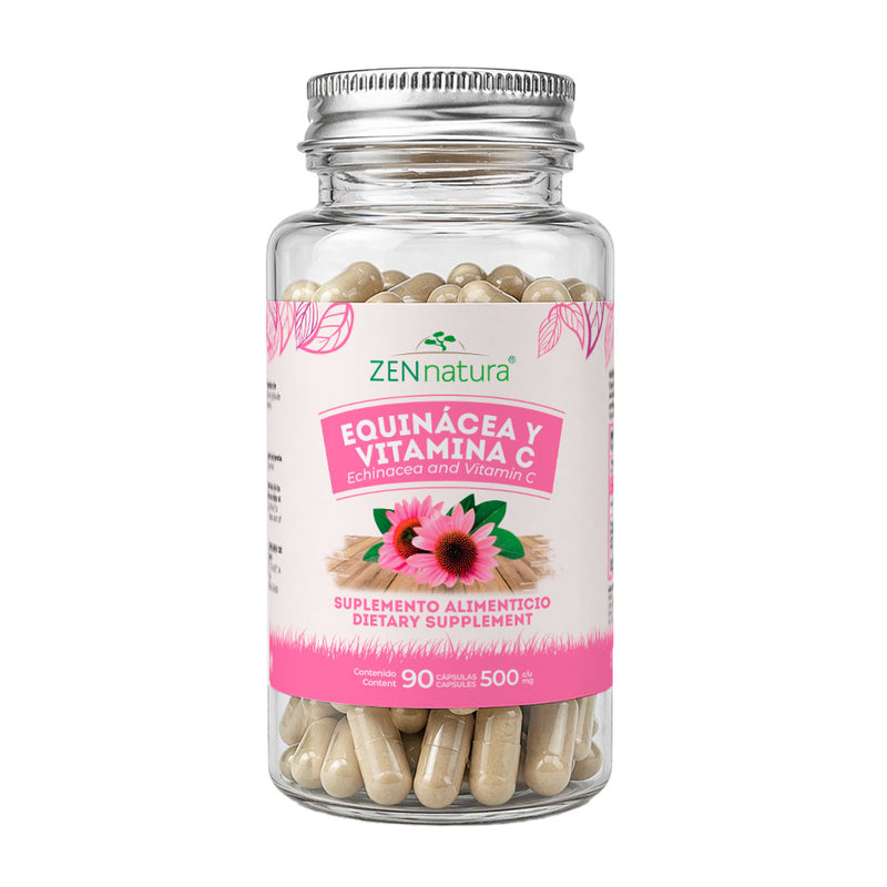 Equinácea con Vitamina C  | 90 caps | 500 mg