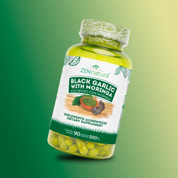 Moringa con Ajo Negro | 90 Cápsulas | 500 mg