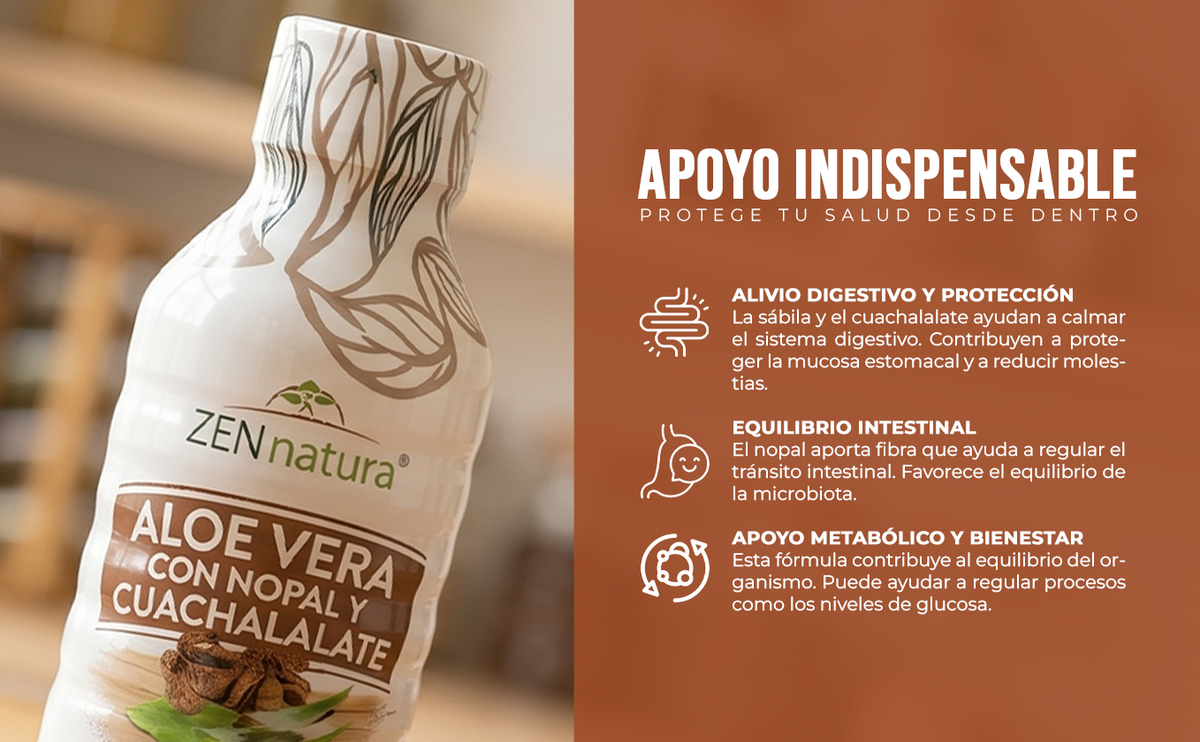 Aloe Vera Nopal Cuachalalate | 1 litro