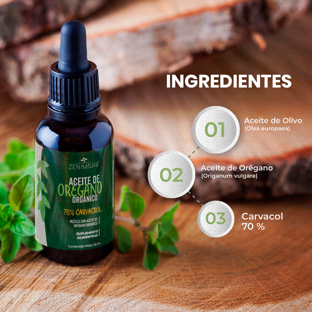 Aceite de Orégano Orgánico | 20 ml (70% carvacrol)