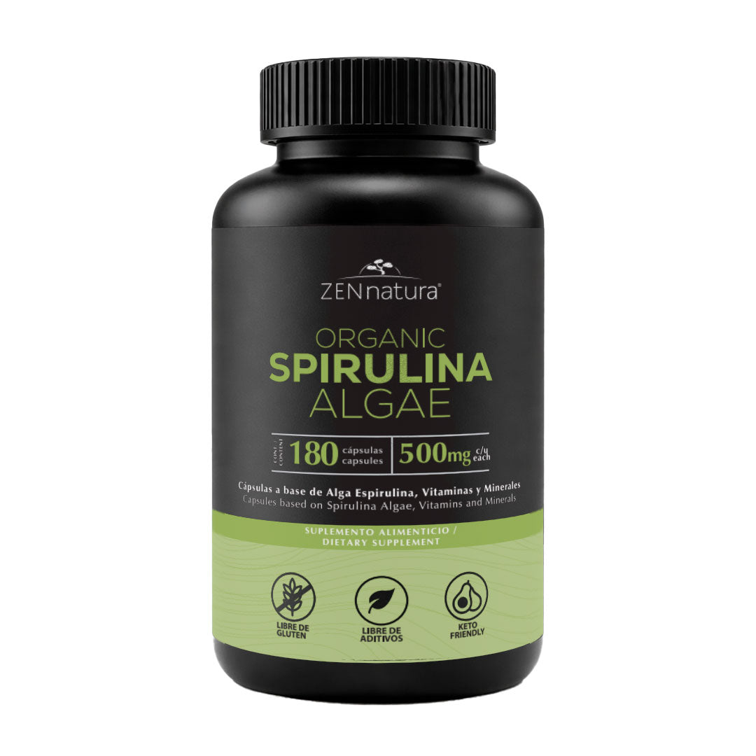 Alga Espirulina Orgánica | 180 caps | 500 mg