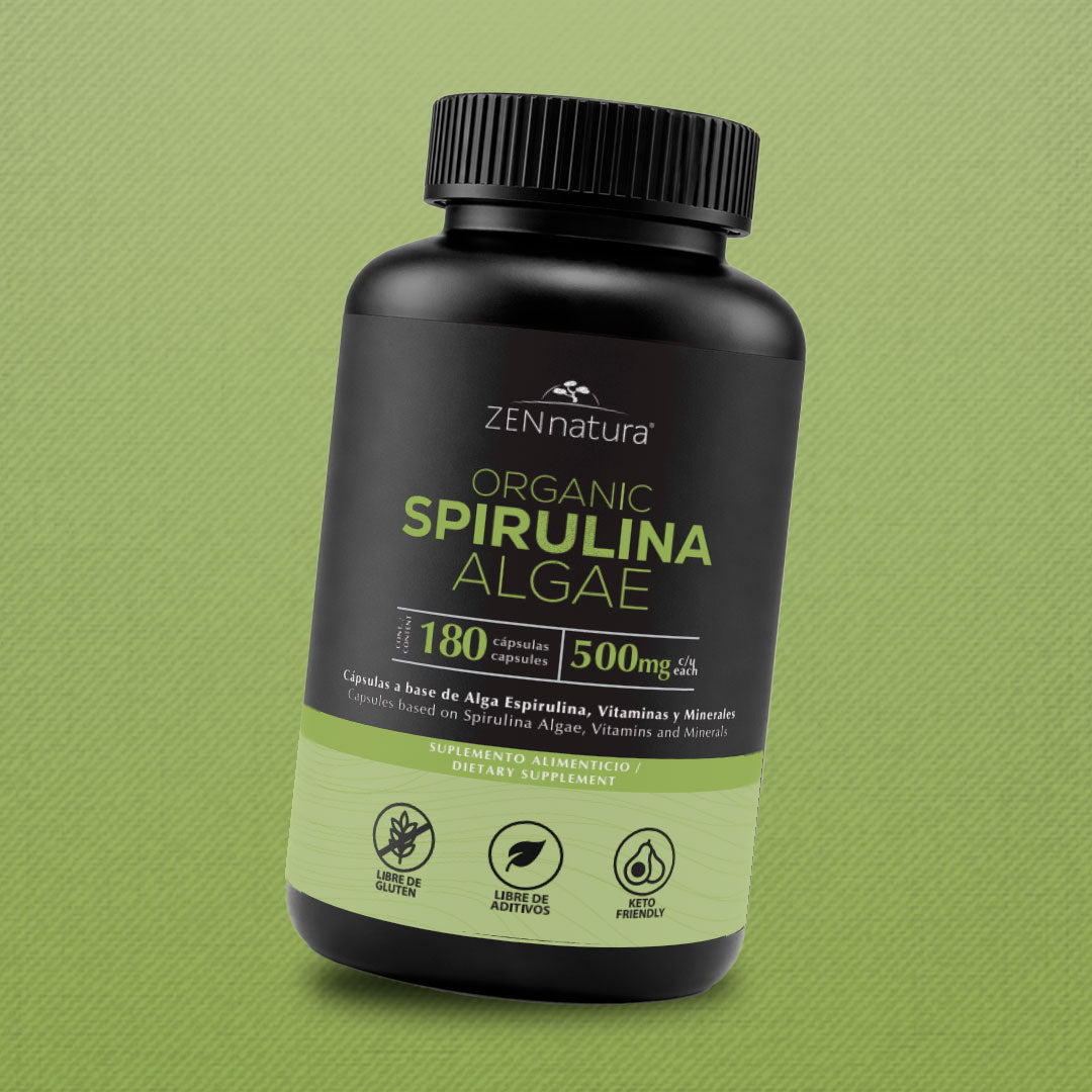 Alga Espirulina Orgánica | 180 caps | 500 mg