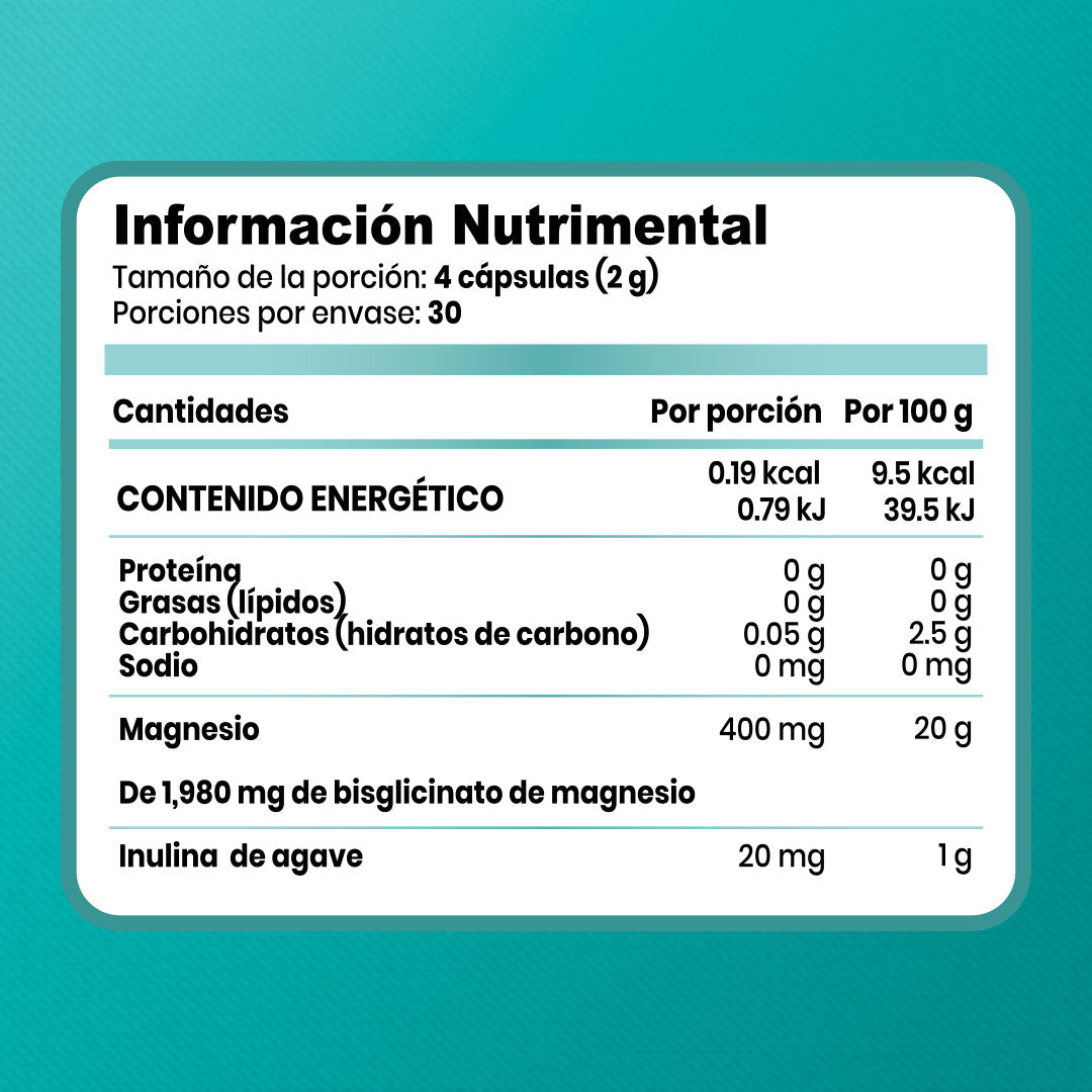 Bisglicinato de Magnesio | 120 caps | 500 mg