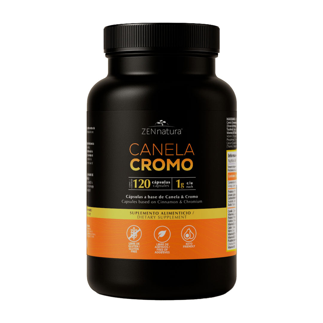 Canela y Cromo | 120 Cápsulas | 1 g