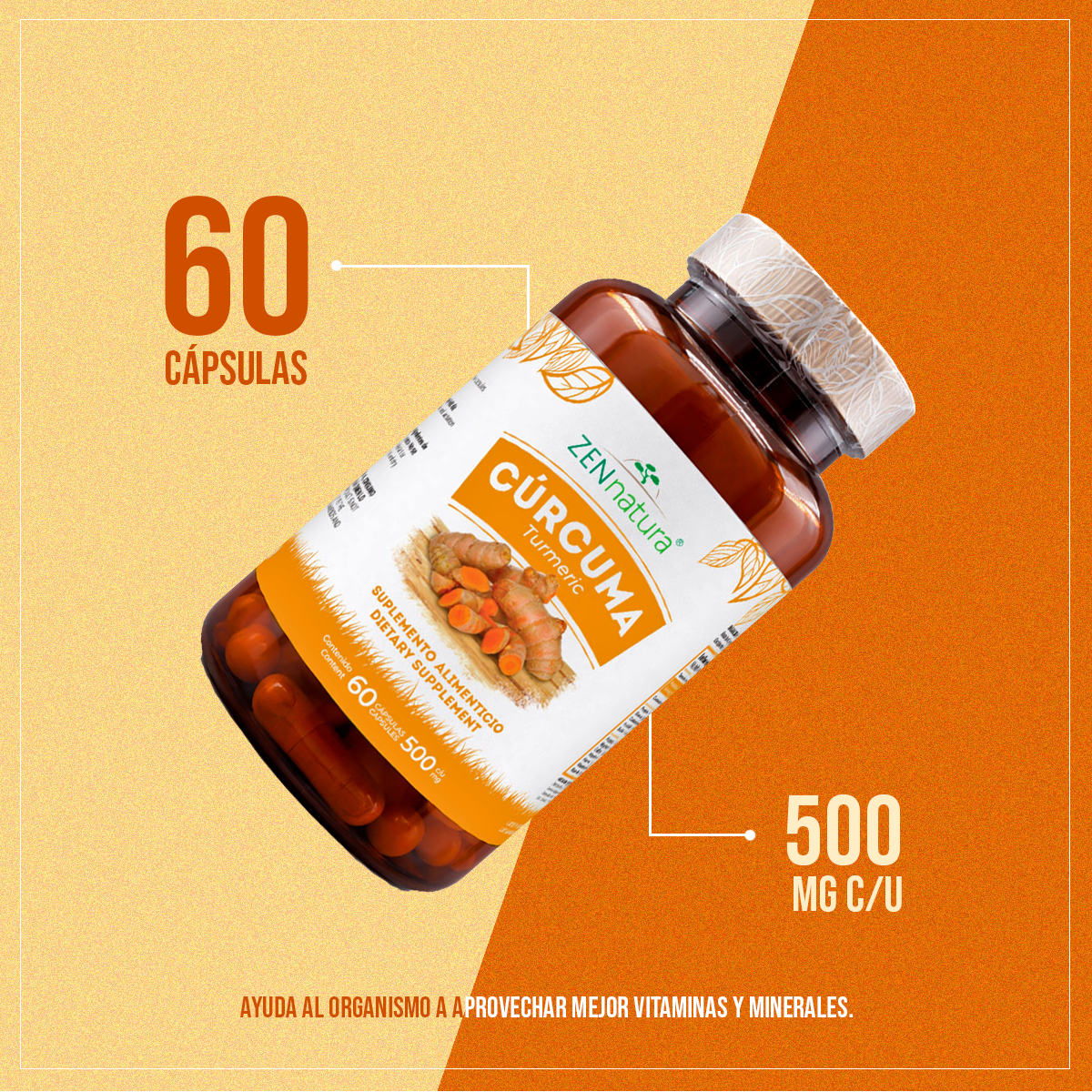 Cúrcuma | 60 Cápsulas | 500 mg