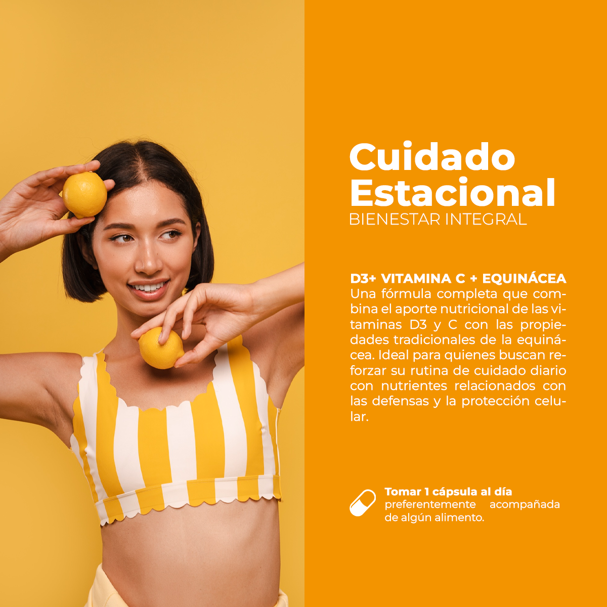 D3 1000 UI + Equinácea + Vitamina C | 30 Cápsulas | 1000 mg