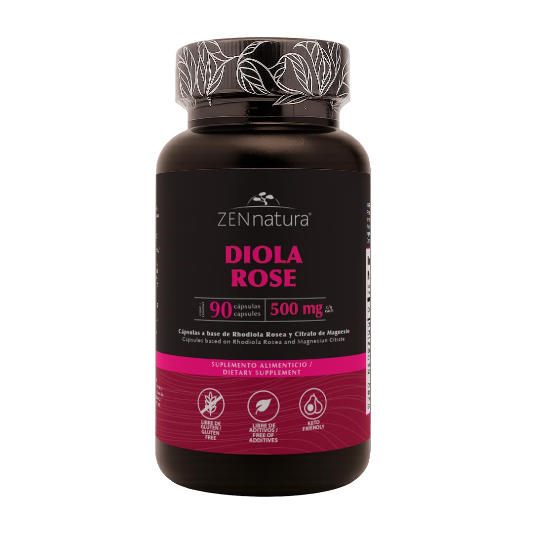 Diola Rose | Rhodiola Rosea con Magnesio | 90 caps | 500 mg