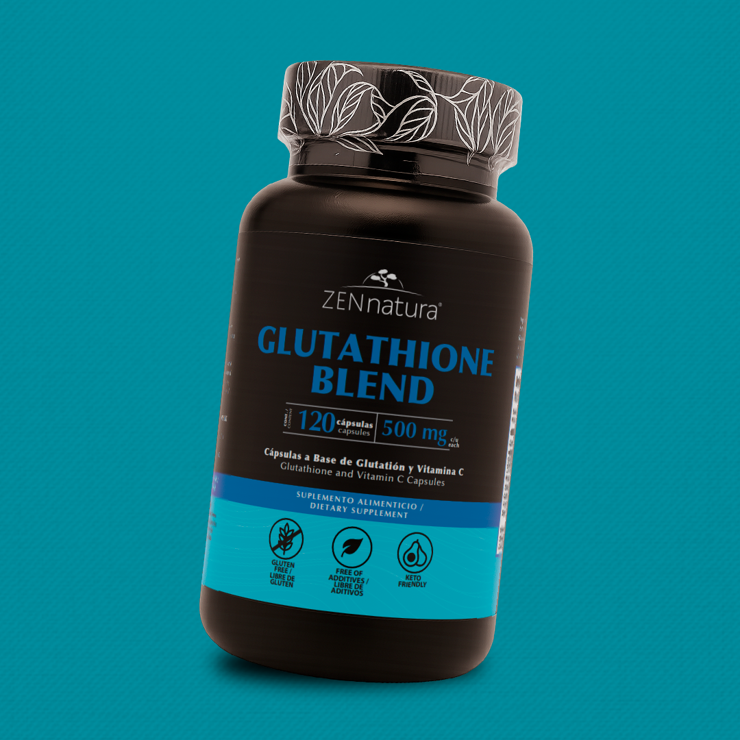 Glutathione Blend | Glutatión, Vitamina C y Magnesio | 120 caps | 500 mg