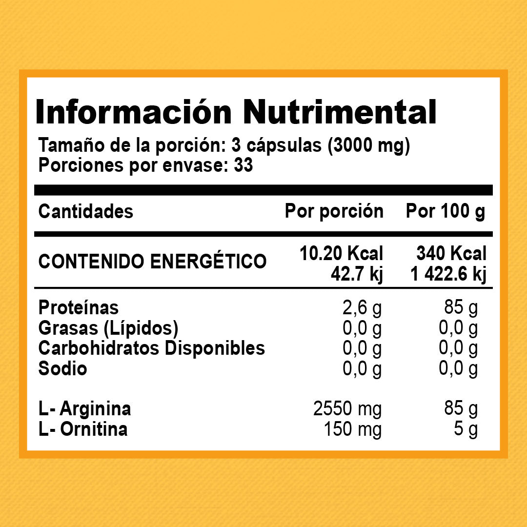 L-Arginina Nano Fear 850 mg | Cápsulas