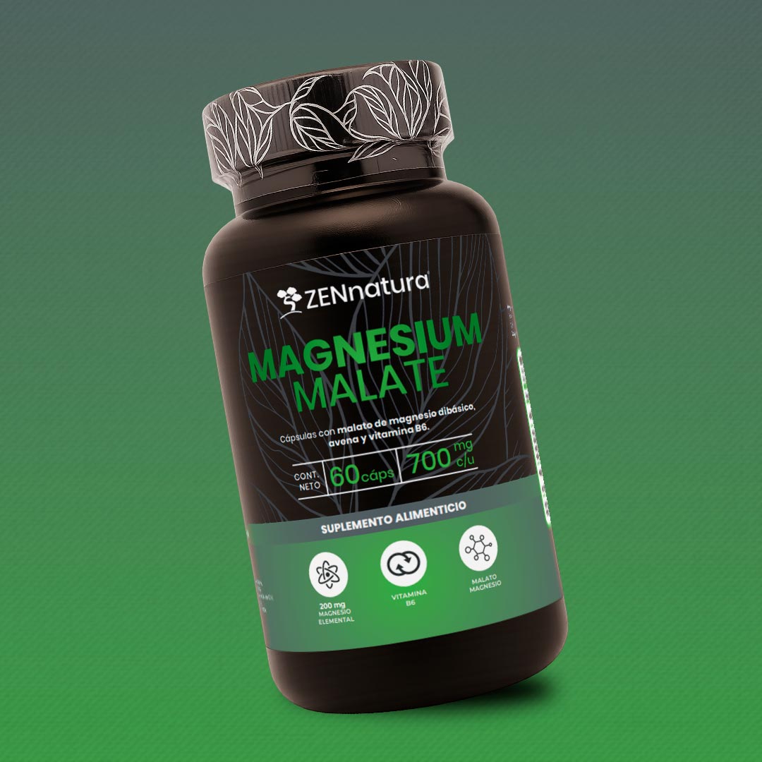 Magnesium Malate | 60 cáps | 200 mg de magnesio elemental