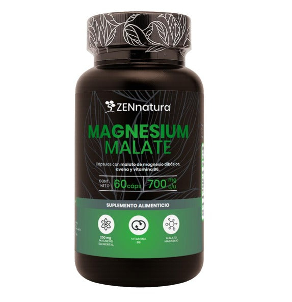 Magnesium Malate | 60 cáps | 200 mg de magnesio elemental