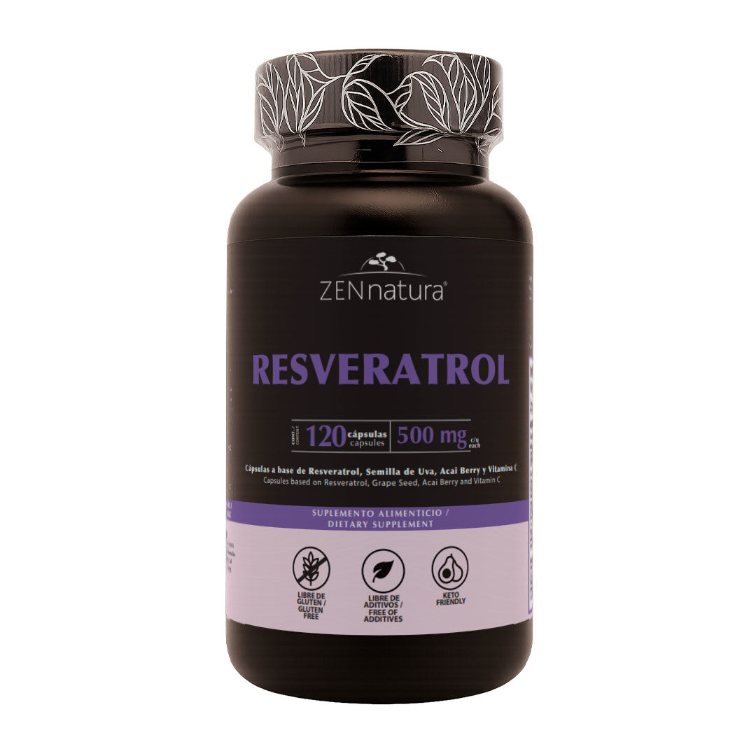 Resveratrol de Semilla de Uva | 120 Cápsulas | 500 mg