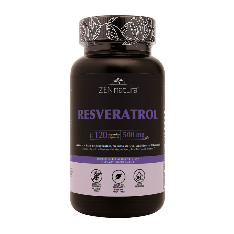 Resveratrol de Semilla de Uva | 120 Cápsulas | 500 mg