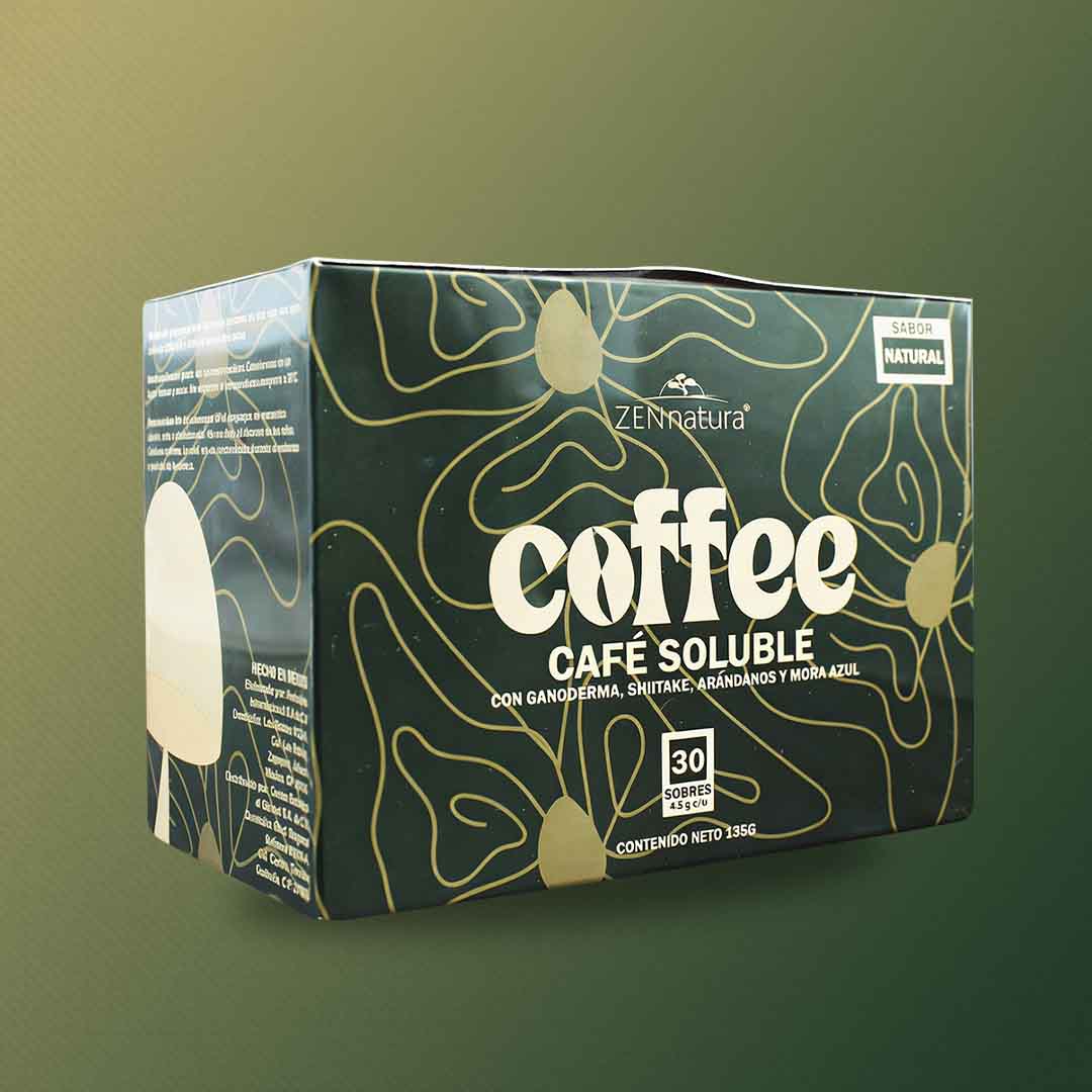 Café Soluble con Ganoderma y Shiitake | 30 Sobres