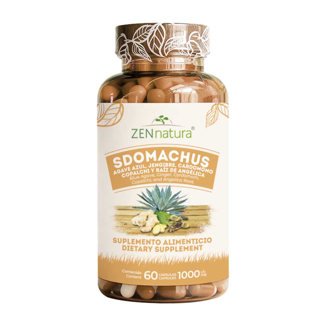 Sdomachus | Blend Herbal con Aloe, Jengibre y Agave Azul | 500 mg
