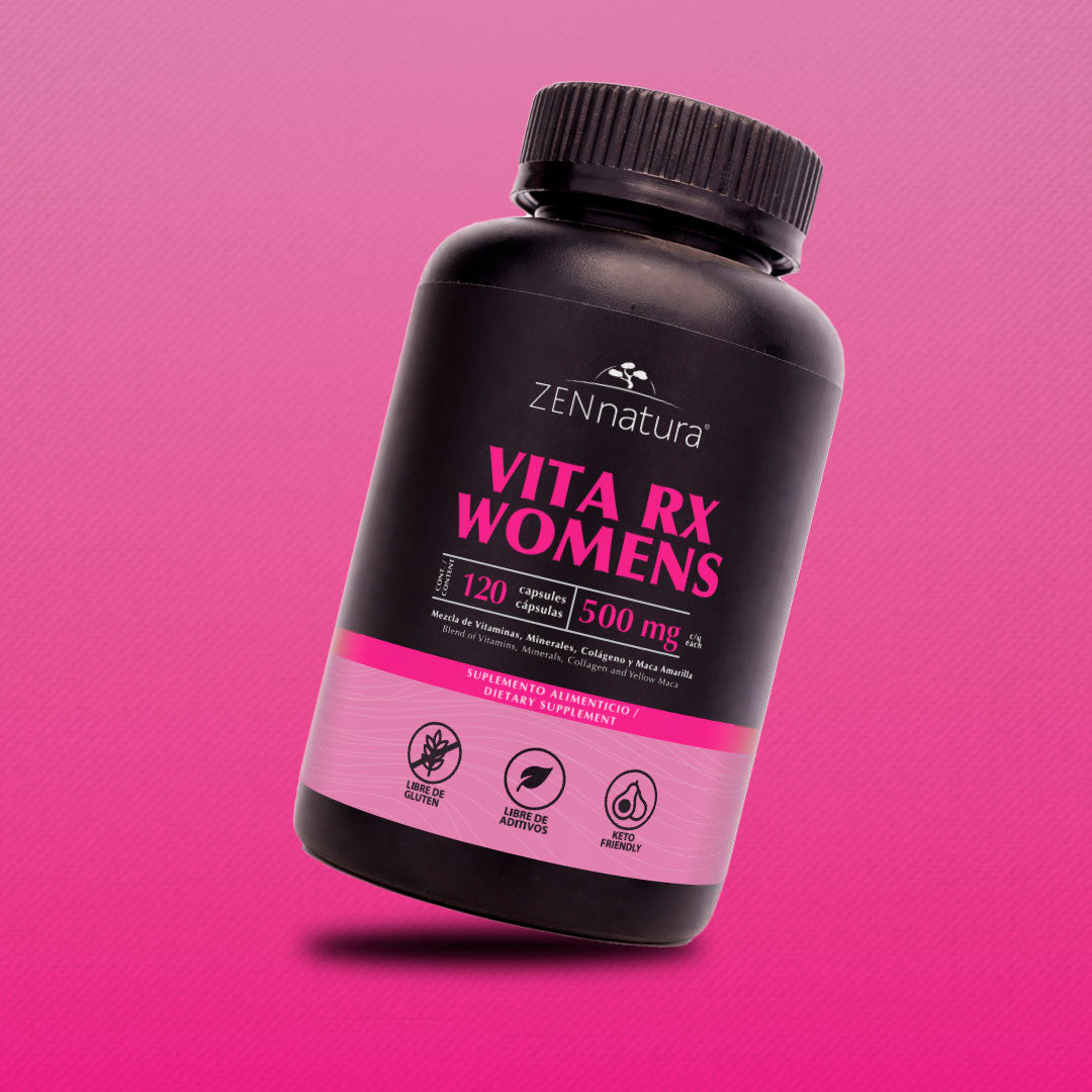 Vita RX Womens | Multivitamínico Premium para Mujer | 120 caps | 500 mg