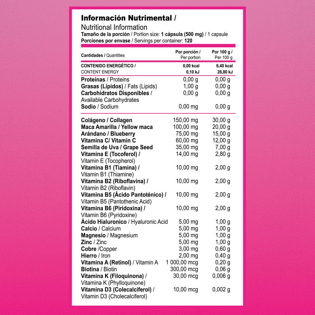 Vita RX Womens | Multivitamínico Premium para Mujer | 120 caps | 500 mg