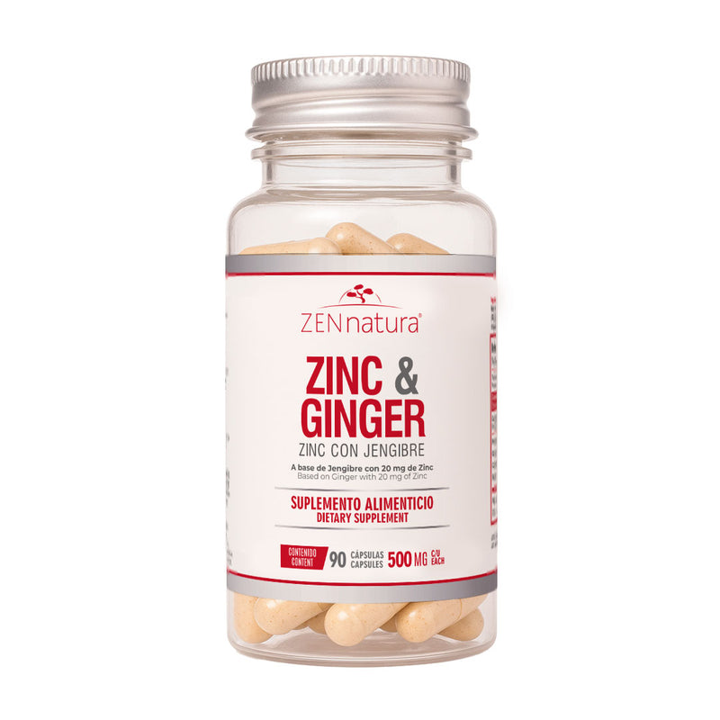 Zinc con Jengibre | 90 Cápsulas | 500 mg