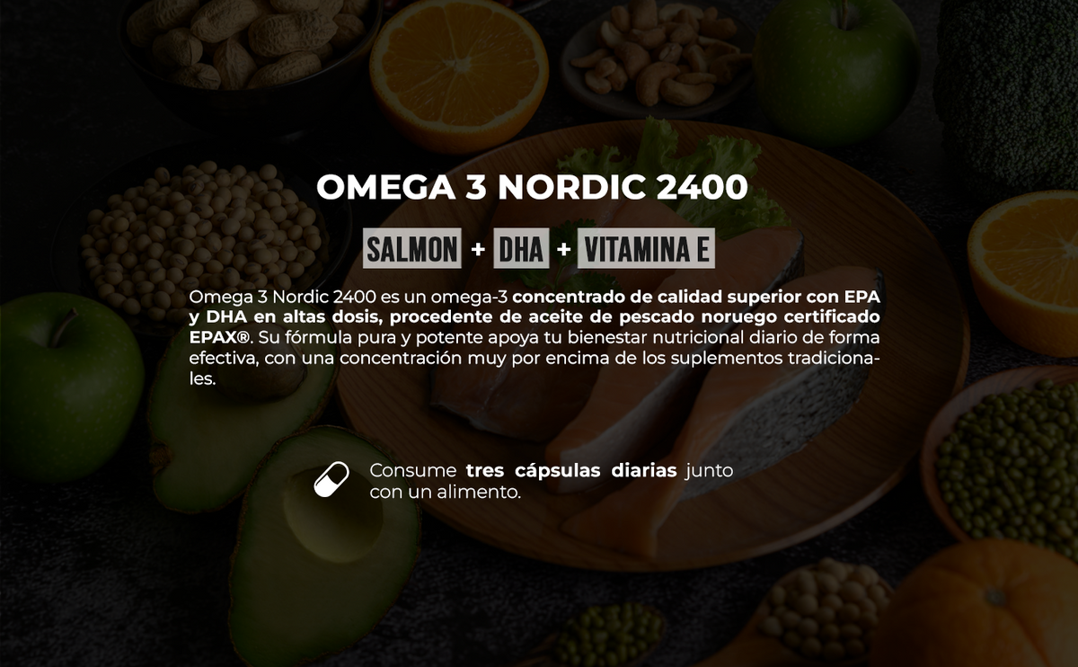 Omega 3 Nordic 3000 | Concentración Premium Noruega | 90 caps | 1 g