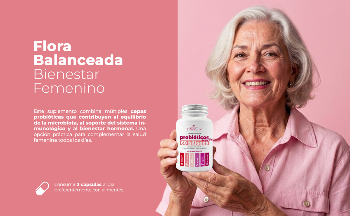 Probióticos Mujer 60 Billones | 60 Cápsulas | 500 mg