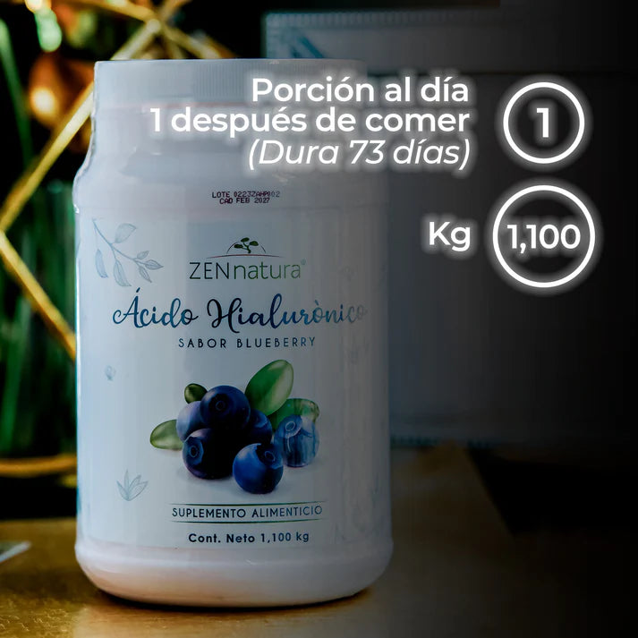 Ácido Hialurónico y Colágeno Hidrolizado | 1.1 kg (polvo)