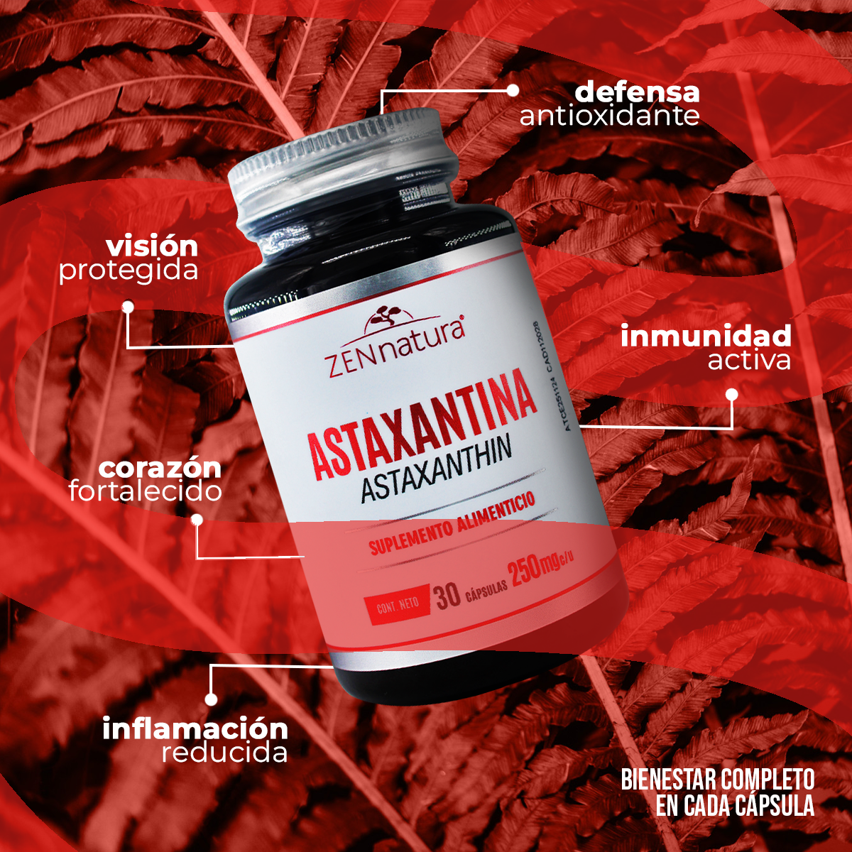 Astaxantina | 30 Cápsulas | 250 mg