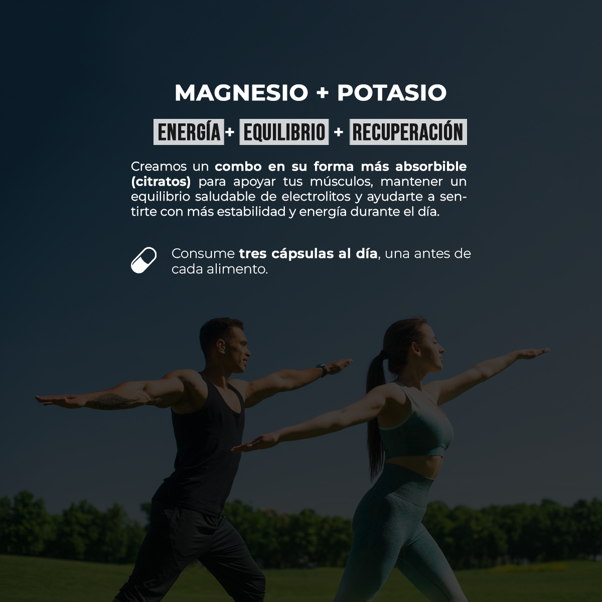 Súper Combo Citrato de Potasio + Citrato de Magnesio | 2 Frascos de 90 Cápsulas
