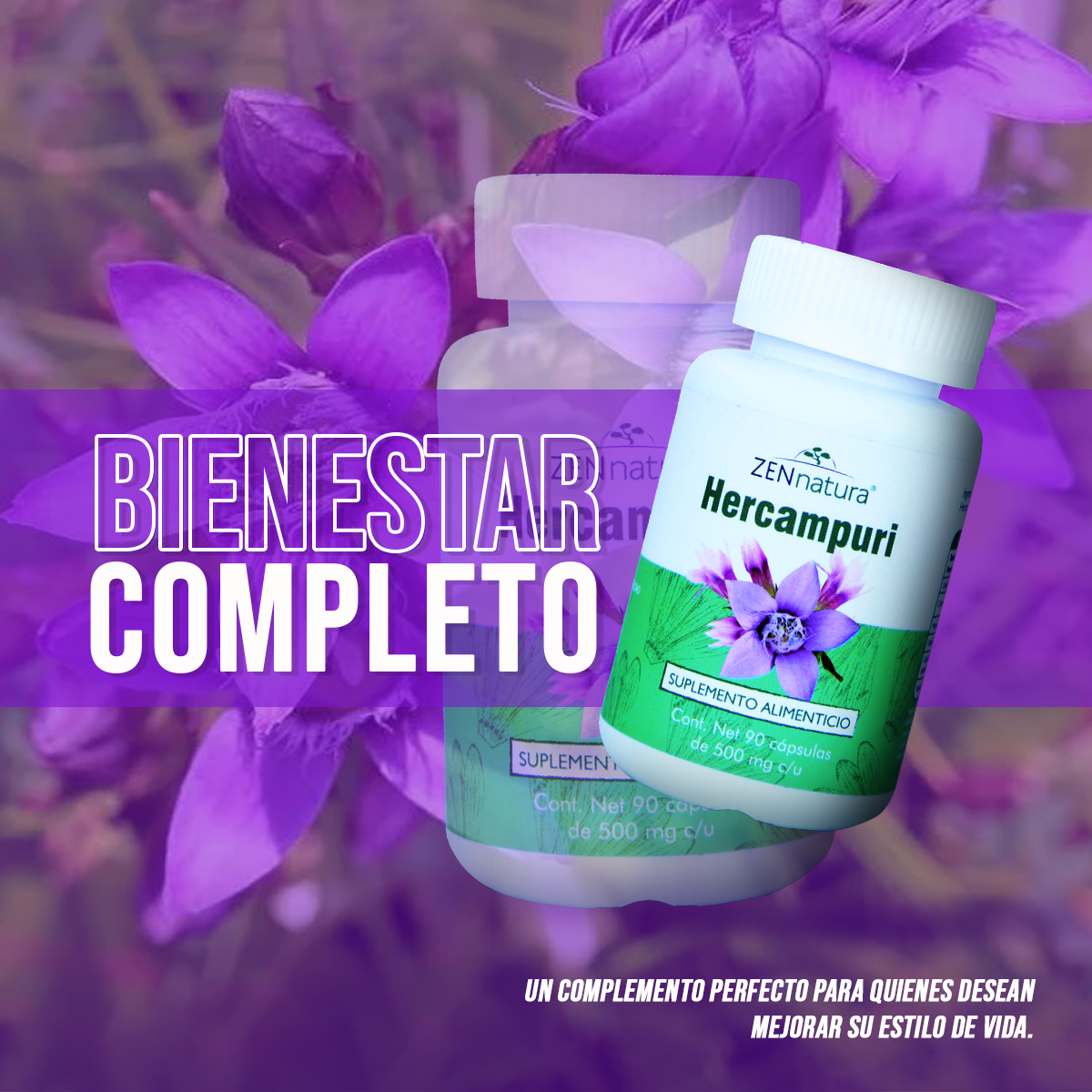 Hercampuri | 90 Cápsulas | 500 mg