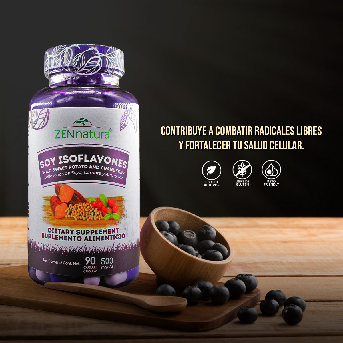 Isoflavonas de Soya | 90 Cápsulas | 500 mg