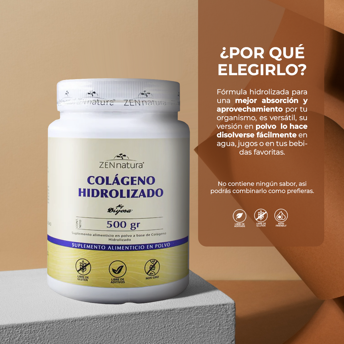 Colágeno en Polvo Hidrolizado | Sin Sabor | 500 gr