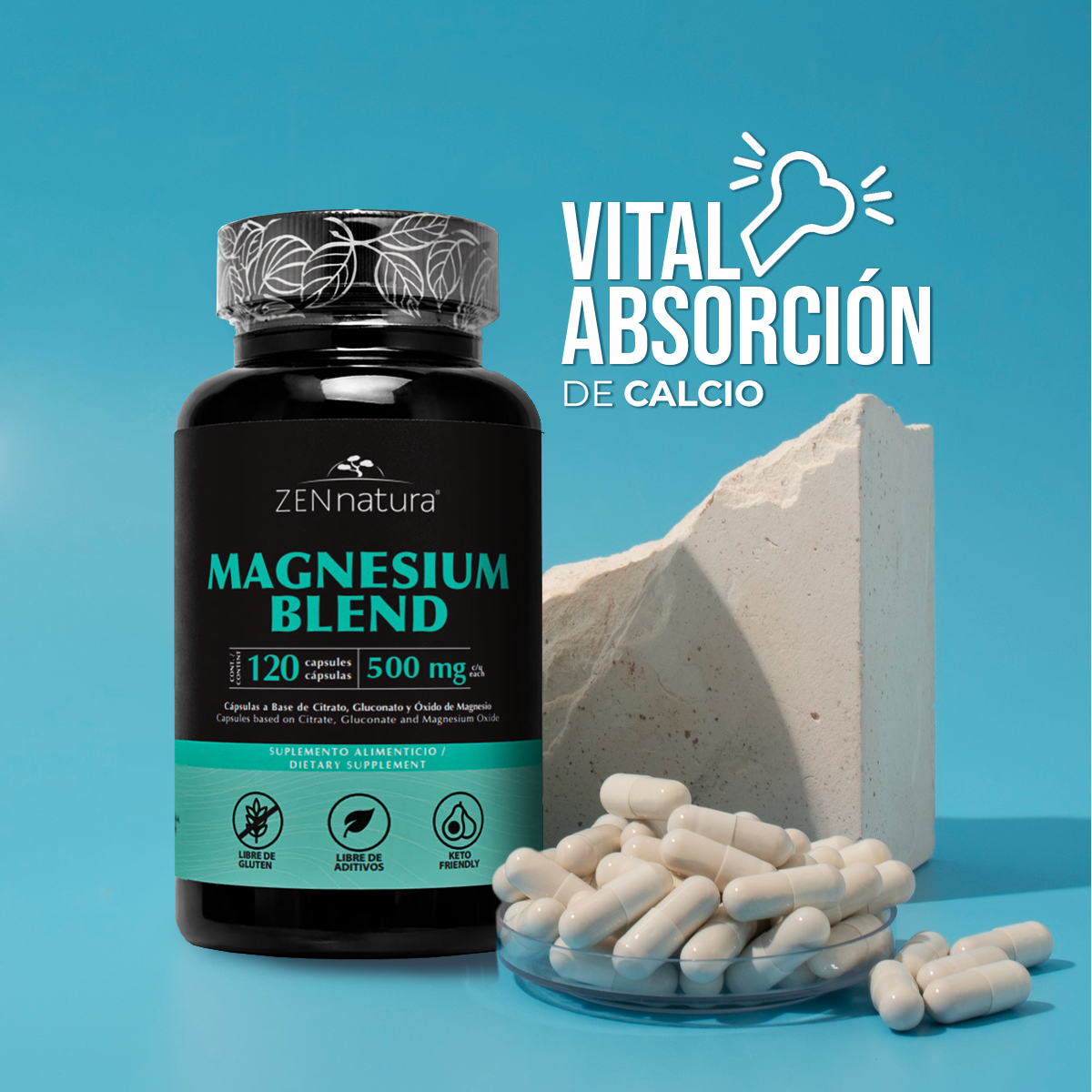 Magnesium Blend | Mezcla de Magnesios | 500 mg