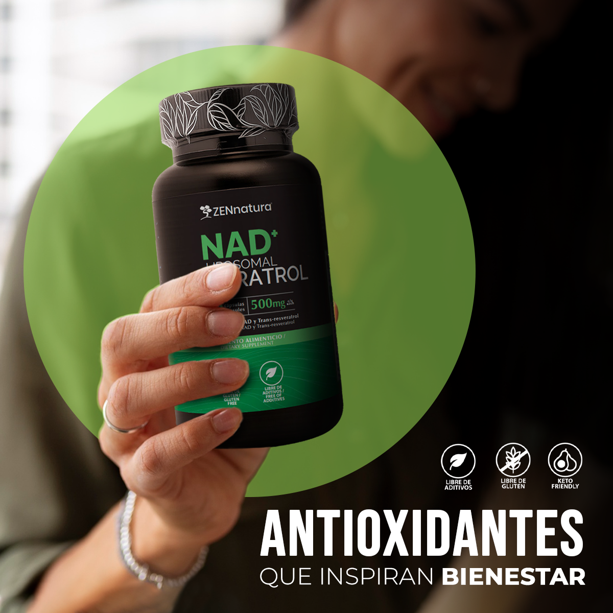 NAD + Liposomal Resveratrol | 90 Cápsulas | 500 mg