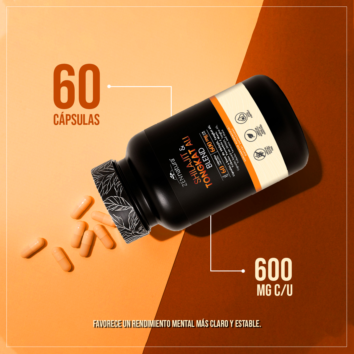 Shilajit & Tongkat Ali Blend | 60 Cápsulas | 600 mg