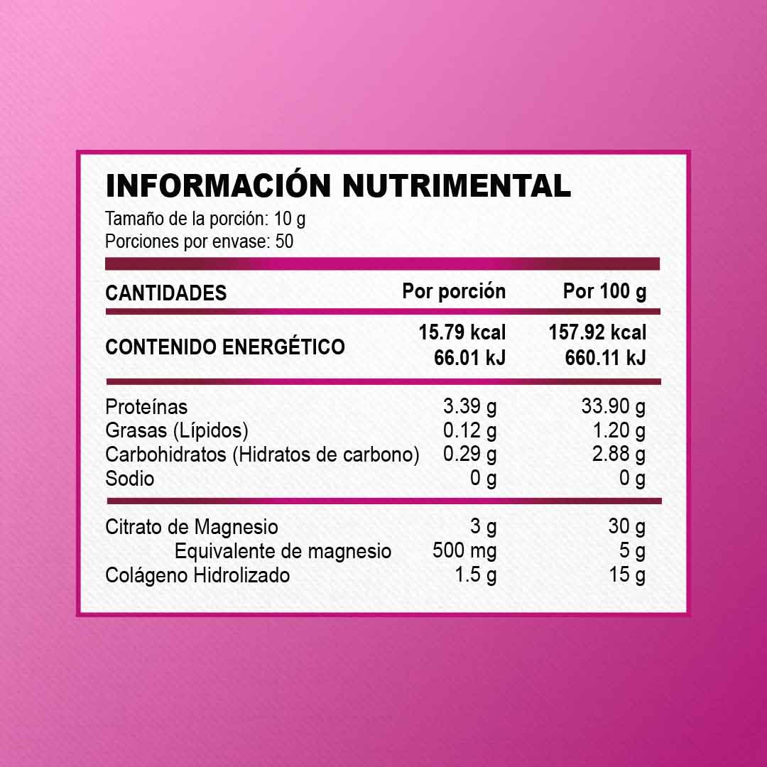 Citrato de Magnesio en Polvo | 500 g | Sabor Limón