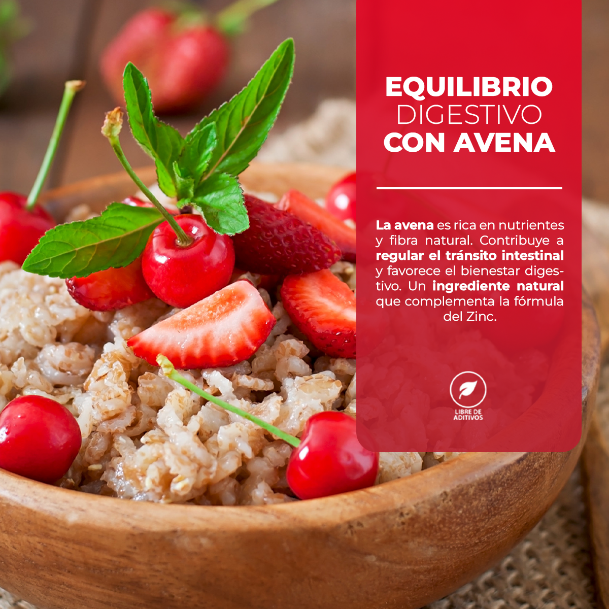 Zinc con Avena | 90 Cápsulas | 500 mg